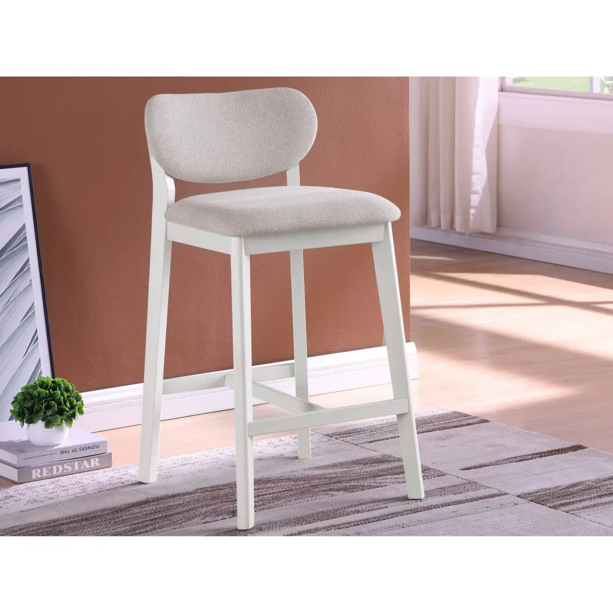 Durana Barstool Set in Cream Brassex