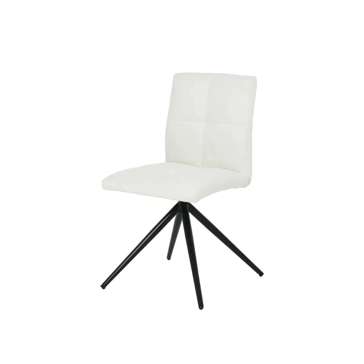 Ethal Dining Chair Set in White Brassex