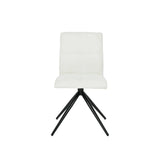 Ethal Dining Chair Set in White Brassex