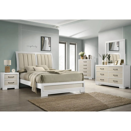 Flora Bedroom Set in White Brassex