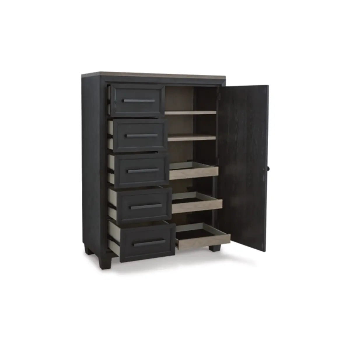 Ashley Foyland Chest in Black Brown Signature Design by Ashley