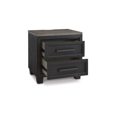 Ashley Foyland Nightstand in Black Brown Signature Design by Ashley