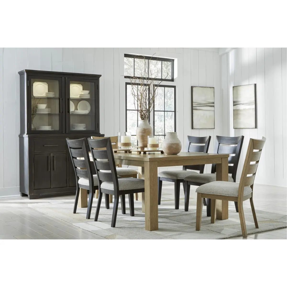 Ashley Galliden Dining Set in Two-Tone Signature Design by Ashley