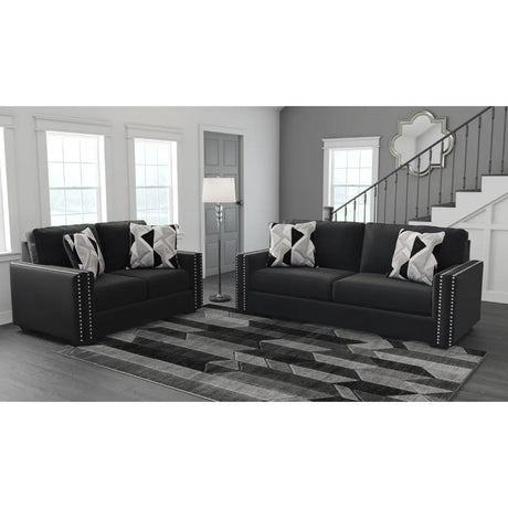 Ashley Gleston Sofa Set in Onyx Signature Design by Ashley