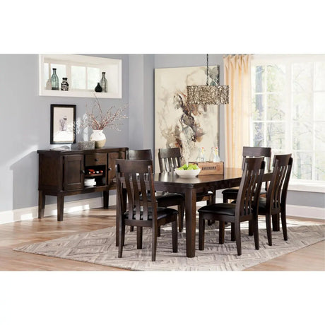 Ashley Haddigan 7Pc Dining Set in Brown D596 Signature Design by Ashley