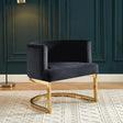 Holly Chair in Black Velvet W/Gold Frame Kwality