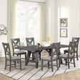 Jordan 7-Piece Dining Set in Grey Brassex