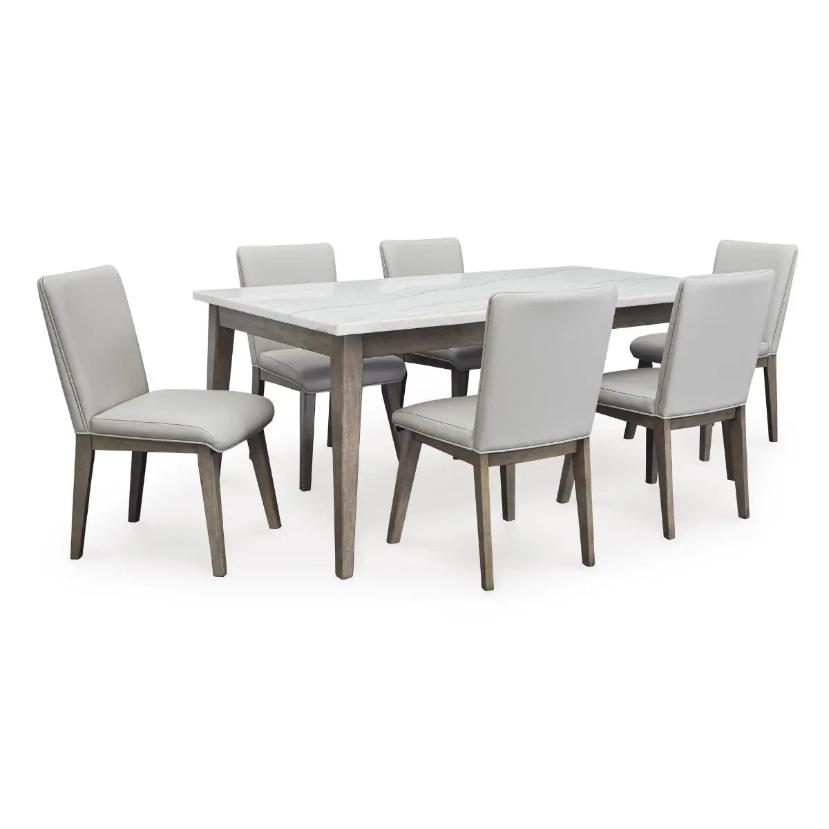 Ashley Loyaska Dining Set in Grey Signature Design by Ashley