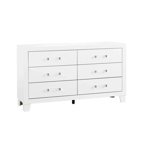 Luccia LED Bedroom Set in White Complete Home Furnish