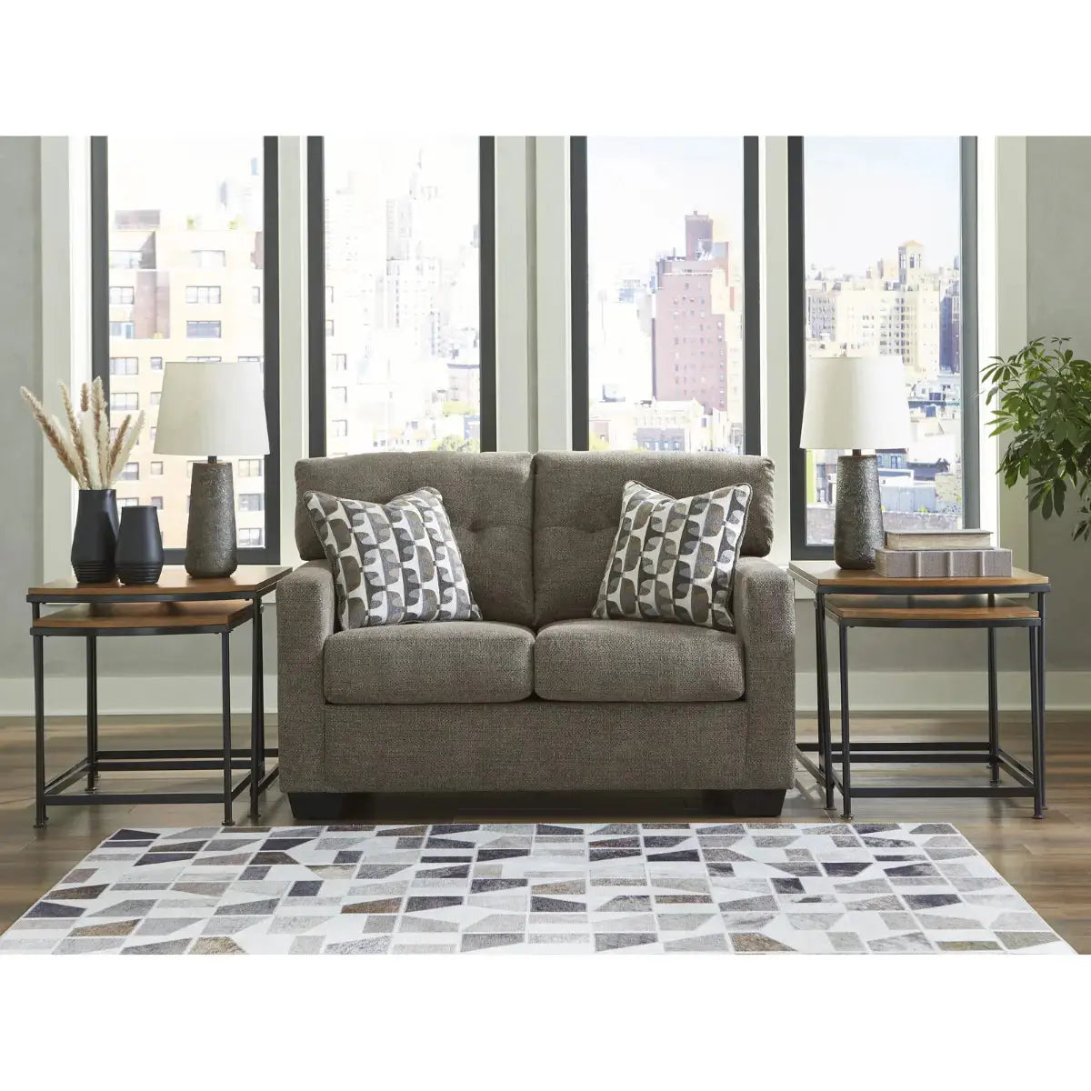 Ashley Mahoney Sofa Set in Chocolate Signature Design by Ashley