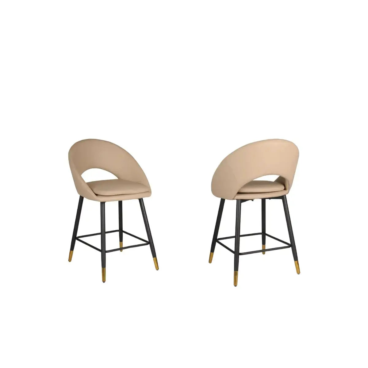 Mila Barstool Set in Grey Brassex