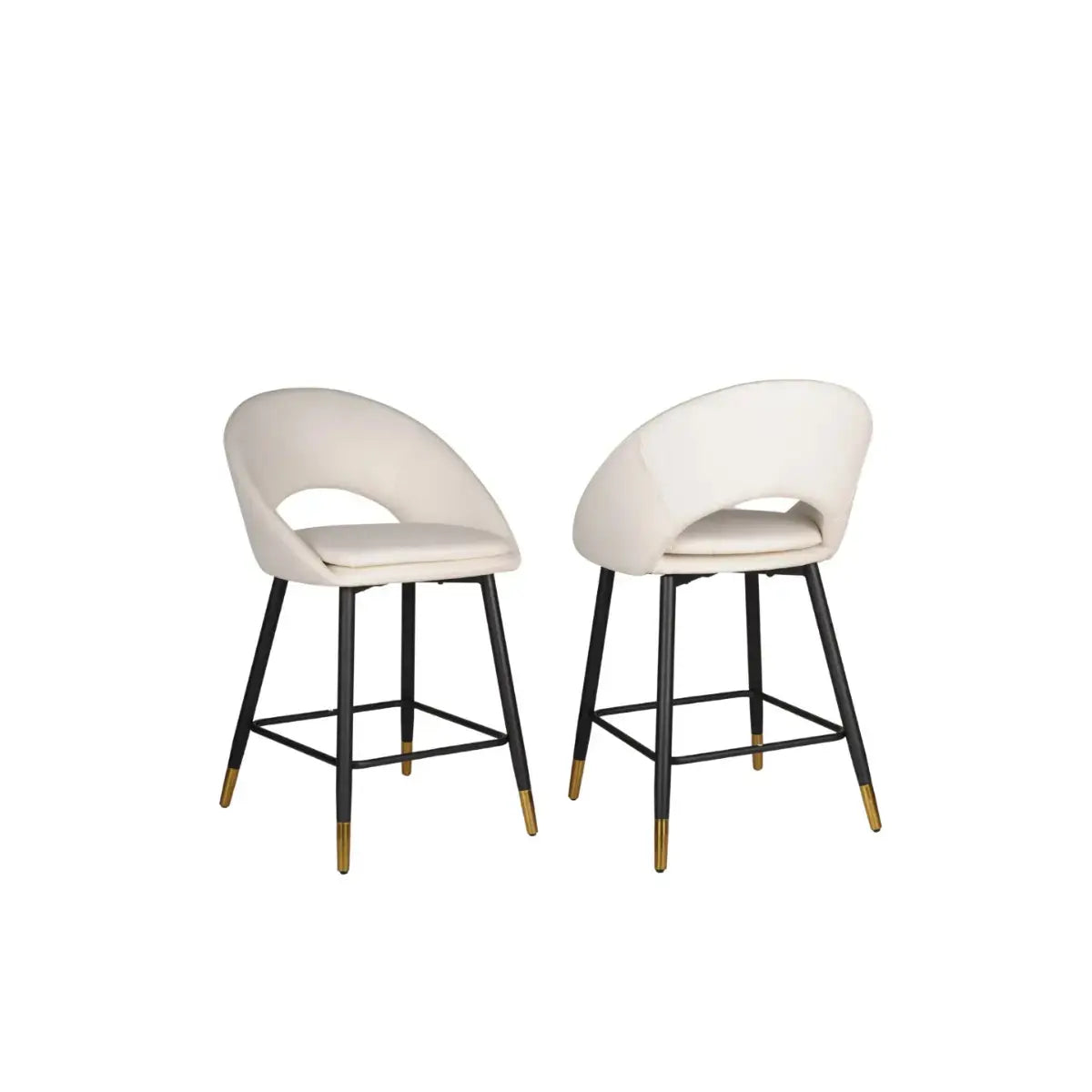 Mila Barstool Set in Grey Brassex