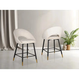 Mila Barstool Set in Grey Brassex