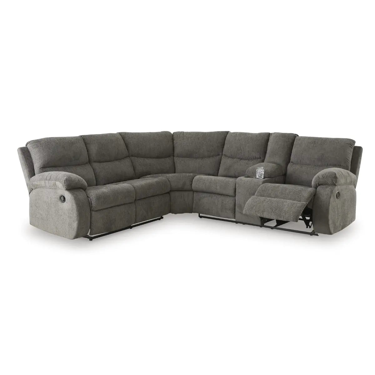 Ashley Museum Reclining Sectional in Pewter Signature Design by Ashley