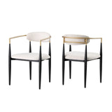 Mykos Dining Chair Set in Beige Brassex