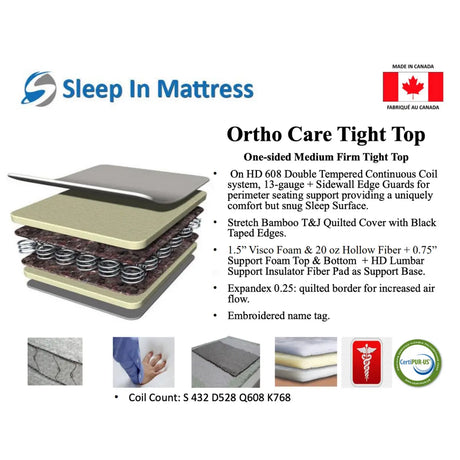 Ortho Care Tight Top Mattress Sleep In