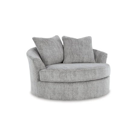 Ashley Pembrey Swivel Accent Chair in Pewter Signature Design by Ashley