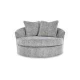 Ashley Pembrey Swivel Accent Chair in Pewter Signature Design by Ashley