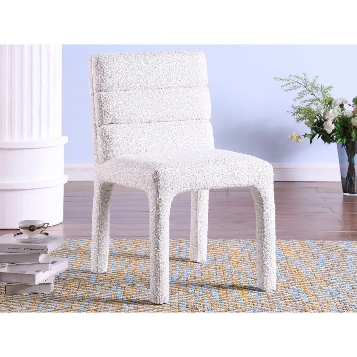 Salomi Dining Chair Set in White Brassex