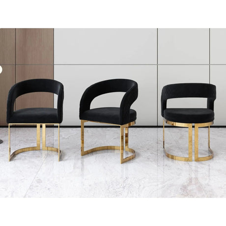 Sheena Accent Chair in Black Complete Home Furnish