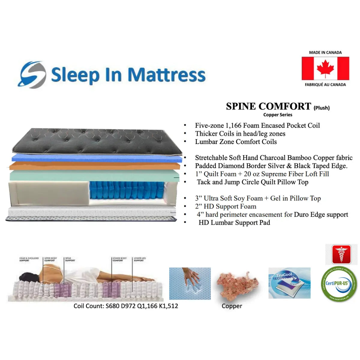 Spine Comfort Plush Mattress Sleep In