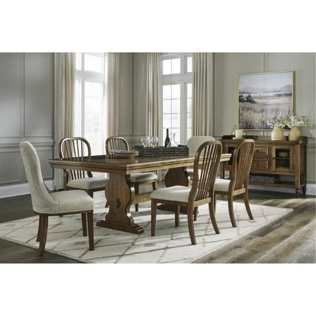 Ashley Sturlayne Dining Set in Light Brown Signature Design by Ashley