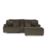 Ashley Top Tier Reclining Sectional Sofa in Chocolate Signature Design by Ashley