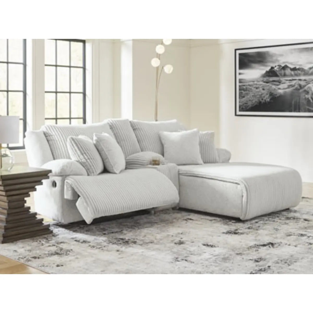 Ashley Top Tier Reclining Sectional Sofa in Alloy Signature Design by Ashley