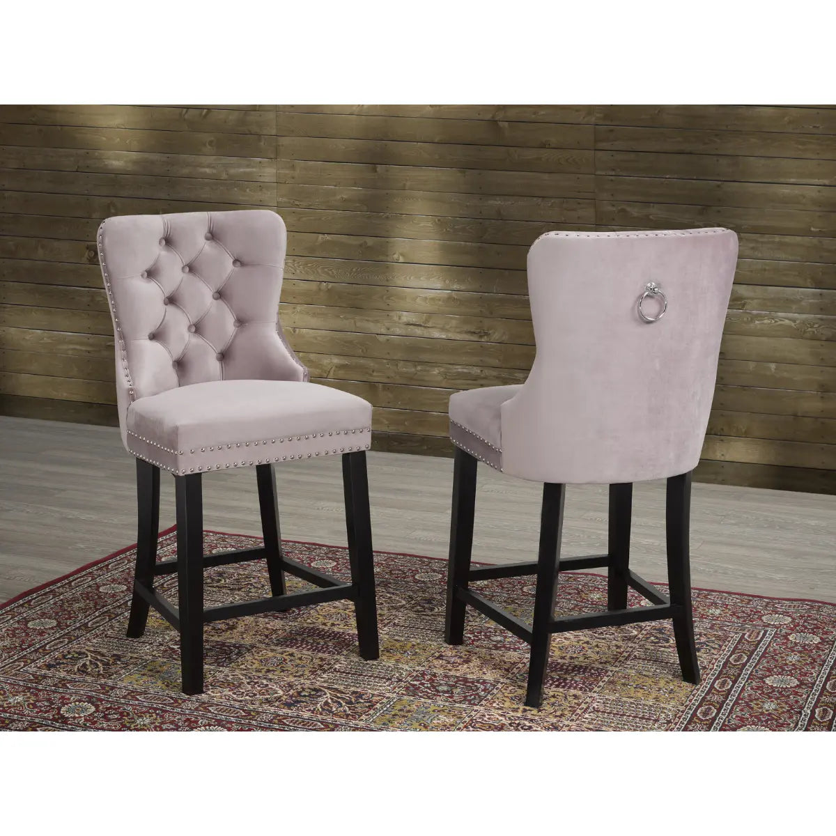 Verona Barstool Set in Salmon Brassex