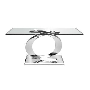 Alex Silver and Glass Console Table