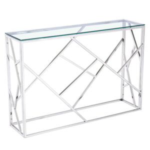 Carole Silver and Glass Console Table