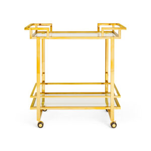 Dorsey Gold and Glass Bar Cart