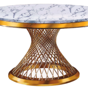 Atlas Round Dining Table With Gold Base