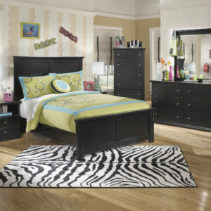 Ashley 6 PC Full Bedroom Set in Black Style