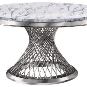 Atlas Round Dining Table with Silver Base