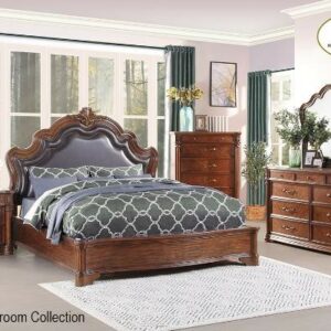 Elegant Solid Wood Queen Beds 3618Q