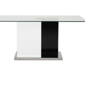 Black and White Geometric Dining Table