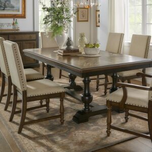 2-Tone Brown and Charcoal 5PC Dining Set