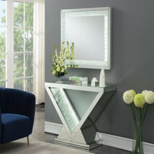 Delta Beaded LED Console Table