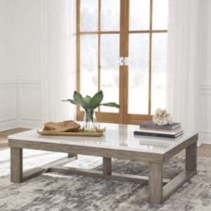 Ashley Marble and Wood Coffee Table